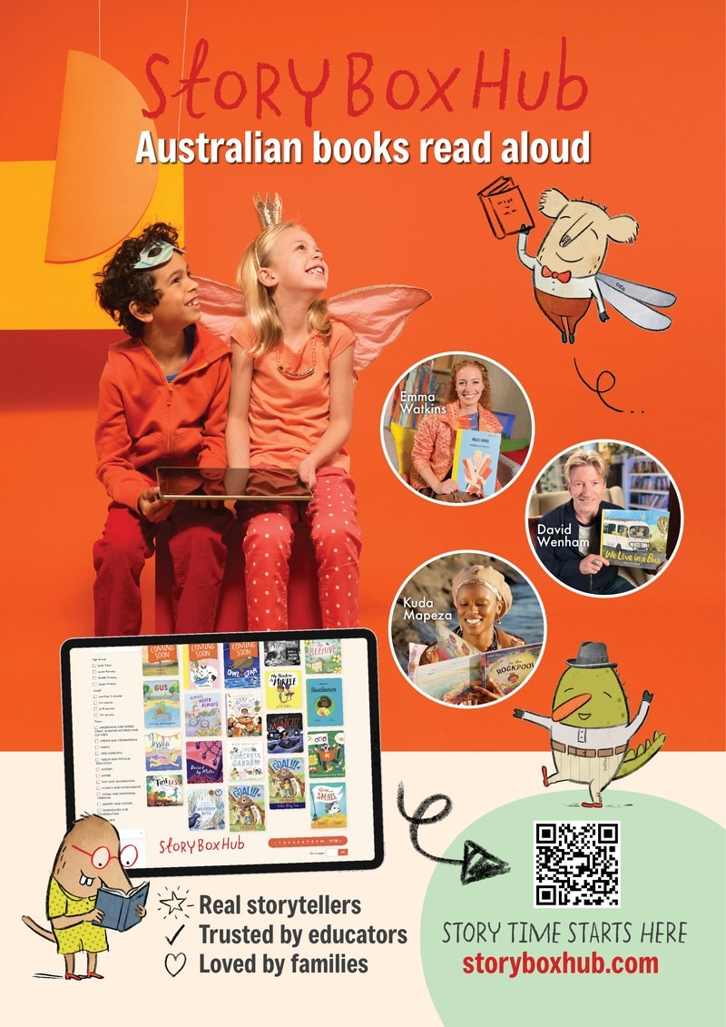 Children enjoying Australian books read aloud through StoryBox Hub